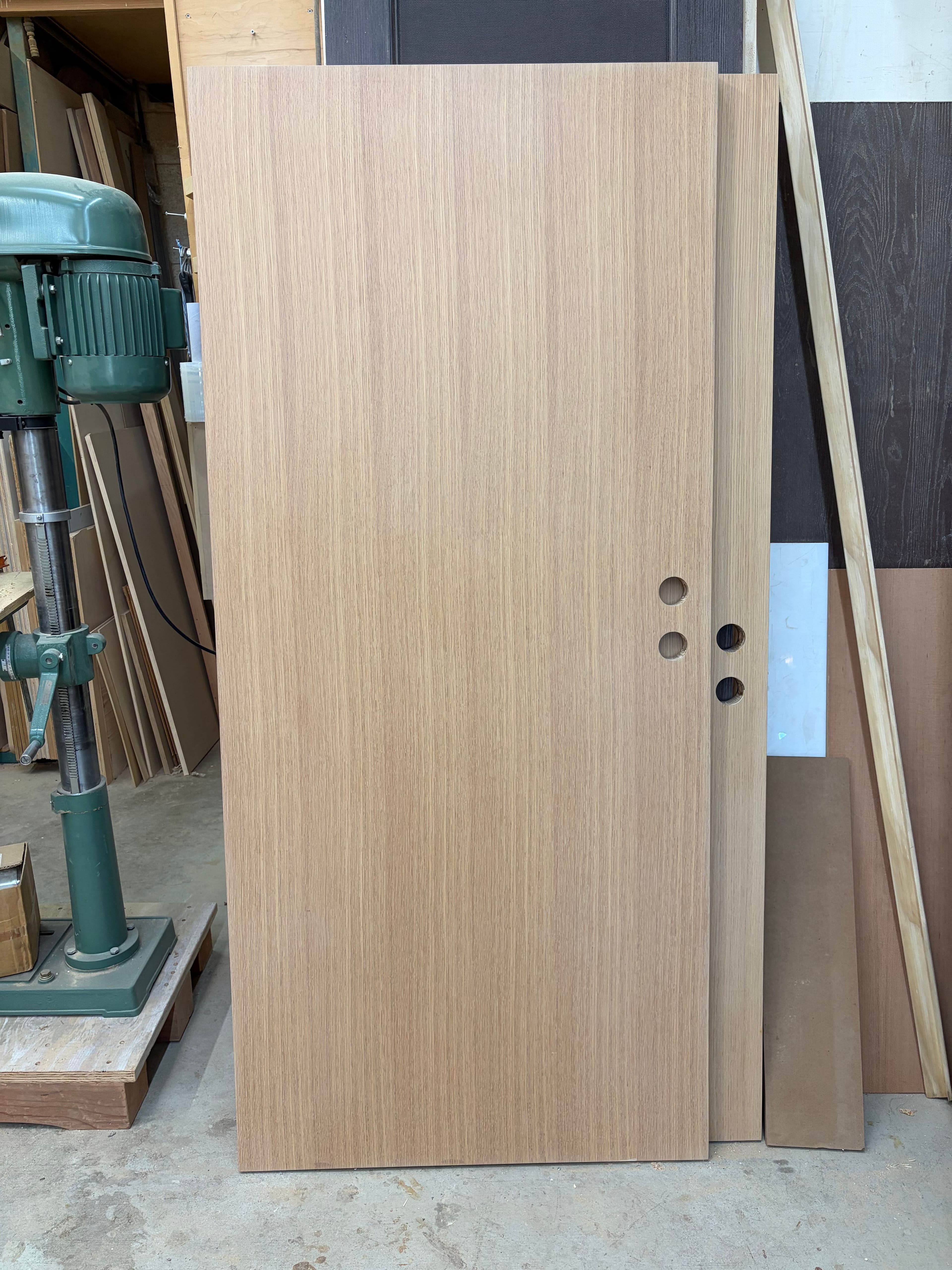 flush rift white oak doors